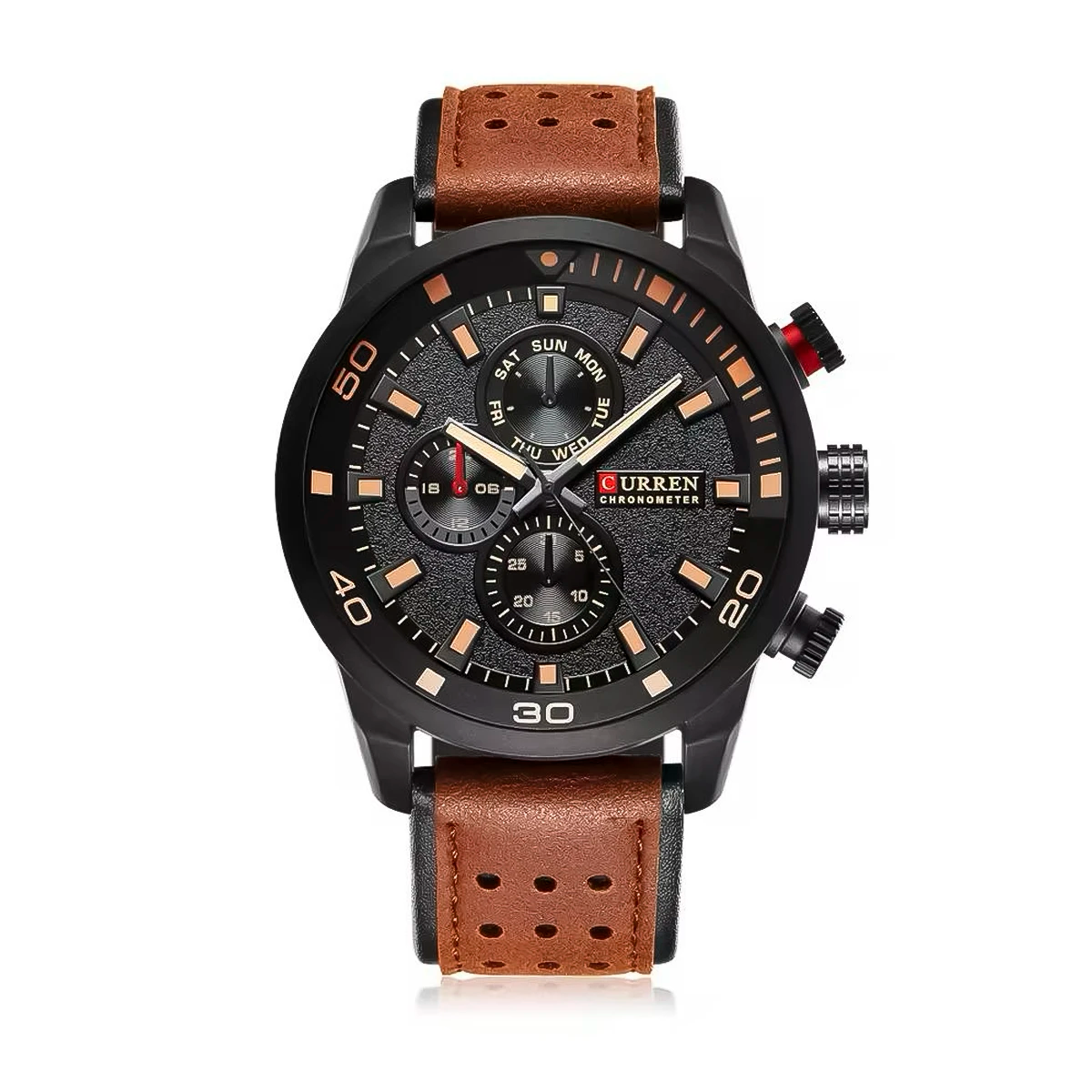 Reloj Curren CUR-28 Hombre Cuero Marrón
