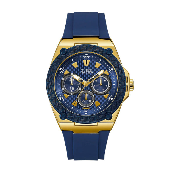 RELOJ GUESS SILICONA AZUL CON DORADO U1049G9 GUE 10