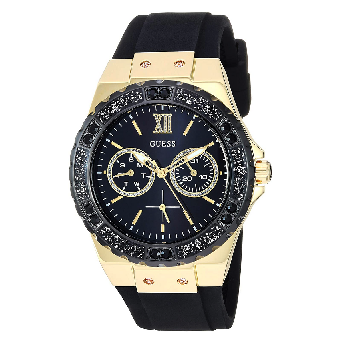 Reloj Guess U1053L7 Mujer Zircón Negro y Dorado