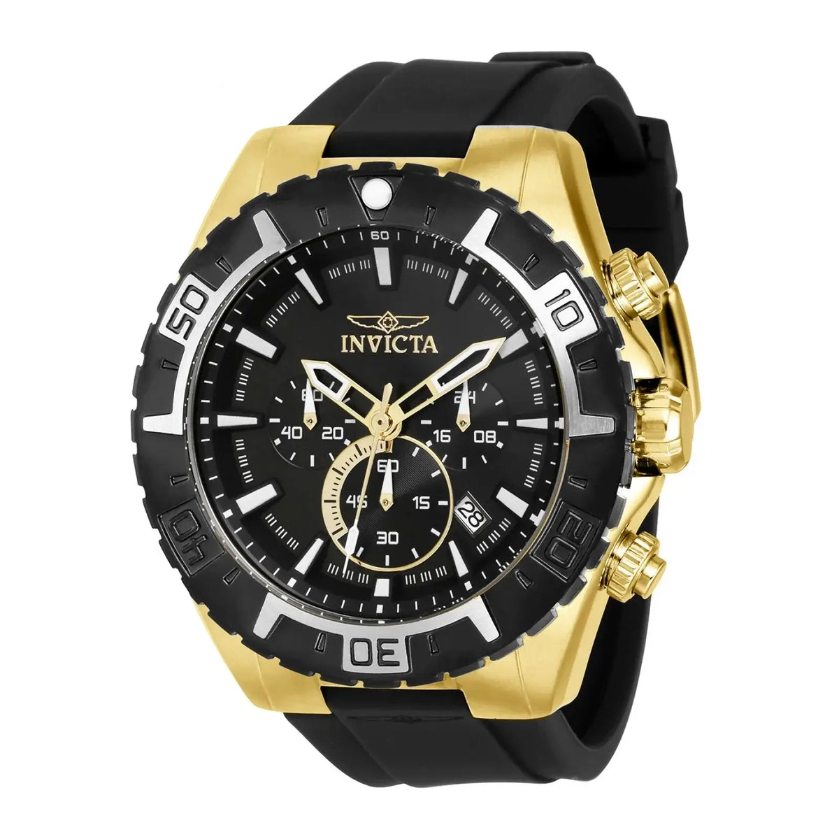 Reloj Invicta Aviator 37627 Hombre Negro y Dorado