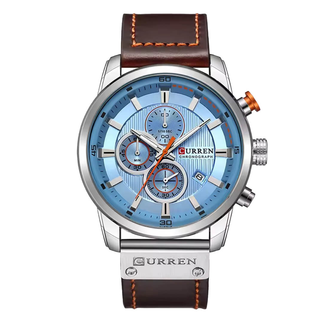 Reloj Curren CUR-48 Hombre Cuero Marrón