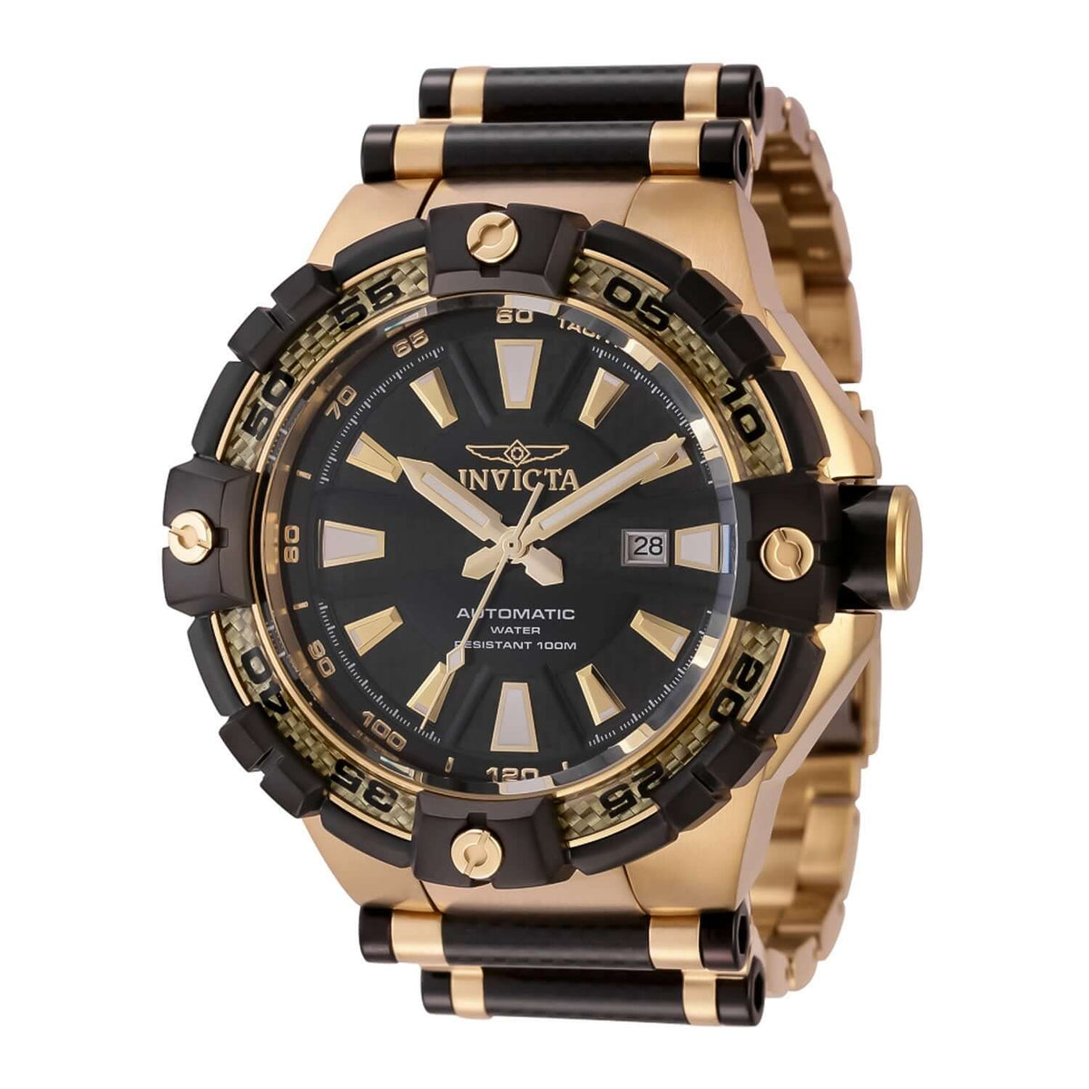 Reloj Invicta Bolt 38138 Hombre Automático Dorado