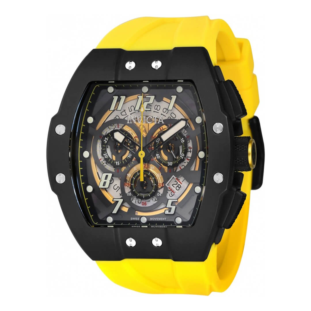 Reloj Invicta JM Correa 44413 Hombre Silicona Amarillo
