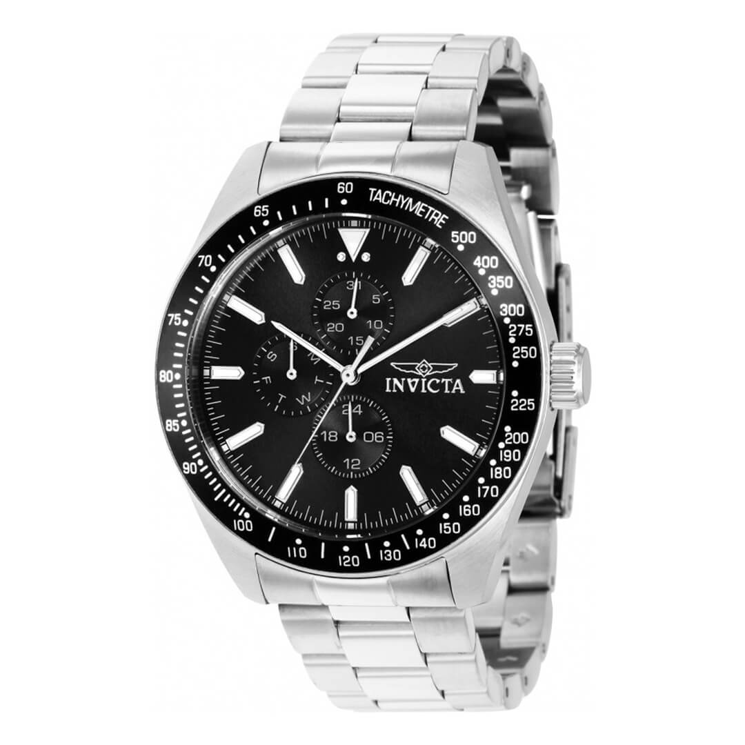 Reloj Invicta Aviator 38966 Hombre Acero Plateado