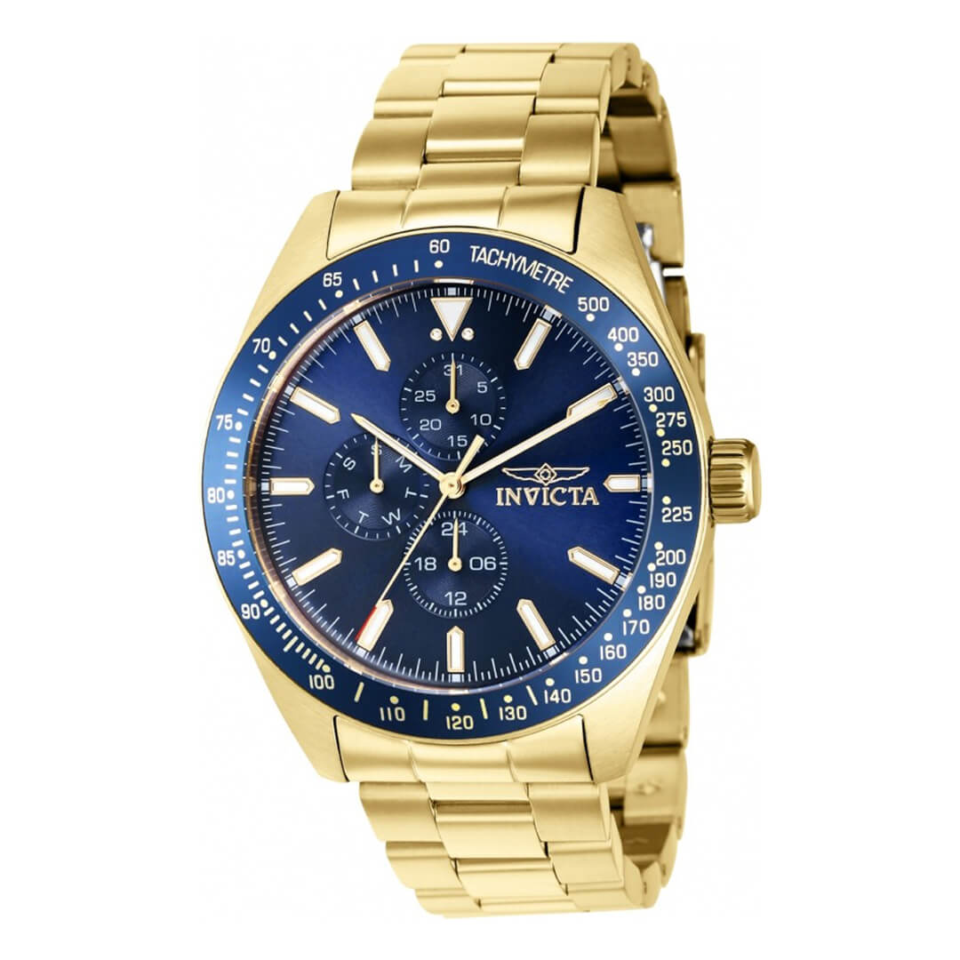 Reloj Invicta Aviator 38967 Hombre Acero Dorado