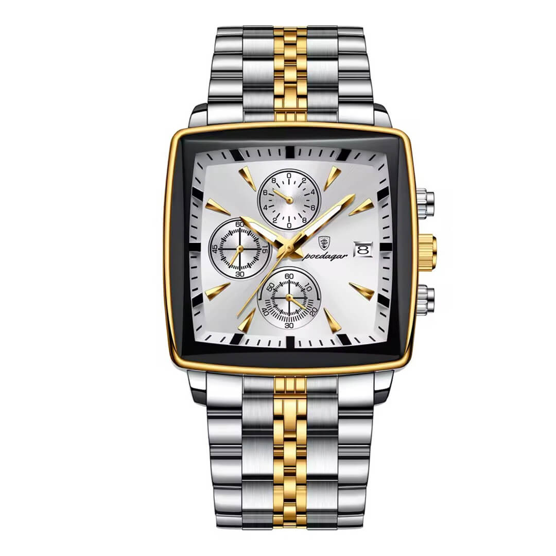 Reloj Poedagar POE-31 Hombre Acero Plateado
