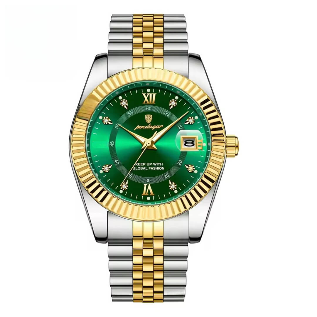 Reloj Poedagar POE-38 Hombre Acero Plateado