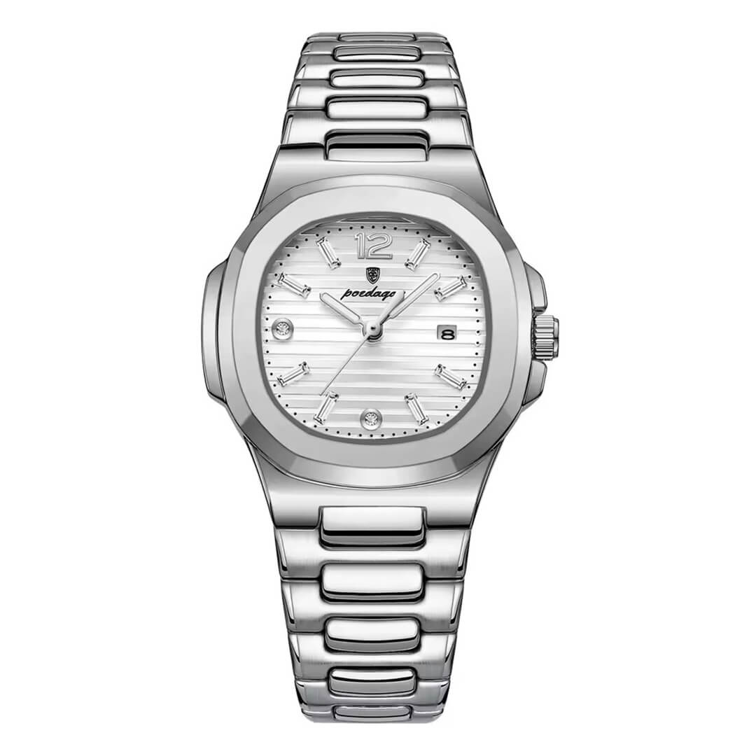 Reloj Poedagar POE-M-9 Mujer Acero Plateado