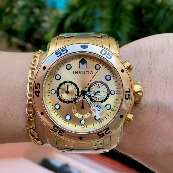 Reloj Invicta Scuba 0074 Hombre Acero Dorado | INV-29