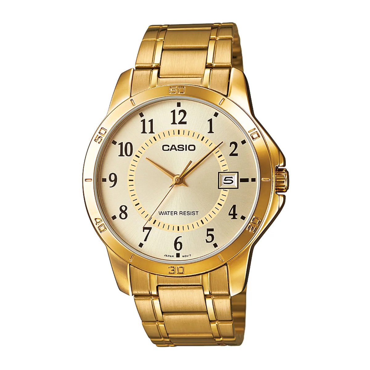 Reloj Casio MTP-V004G-9BU Hombre Acero Dorado | CAS-75