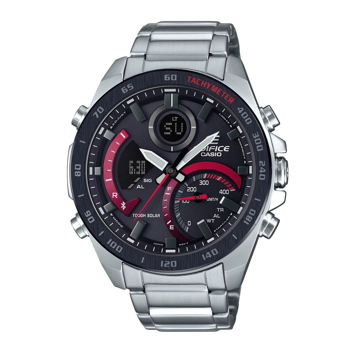 RELOJ CASIO PLATEADO-NEGRO ECB-900DB-1A EDF-18