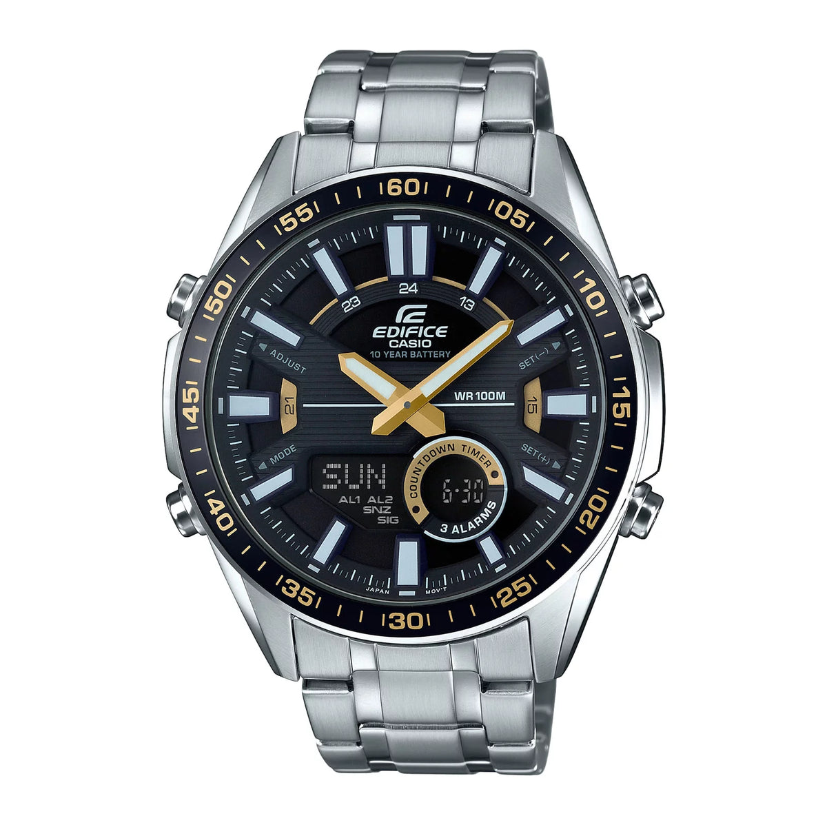 RELOJ CASIO PLATEADO-DORADO EFV-C100D-1B EDF-15