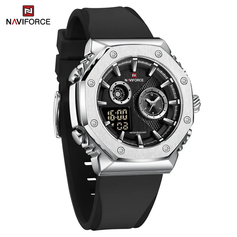 RELOJ NAVIFORCE OCTO SILICONA NEGRO NAV-94