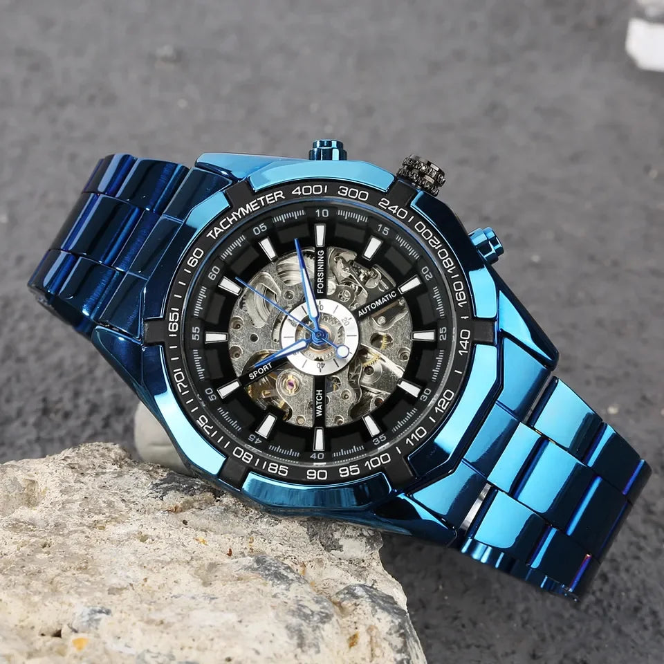 RELOJ FORSINING AUTOMÁTICO ACERO AZUL FOR-6