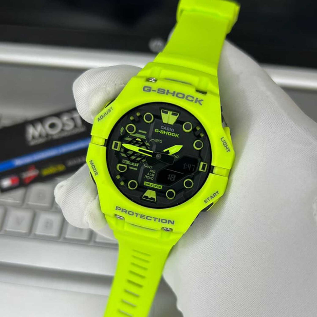 RELOJ G-SHOCK VERDE CON NEGRO G-S-203