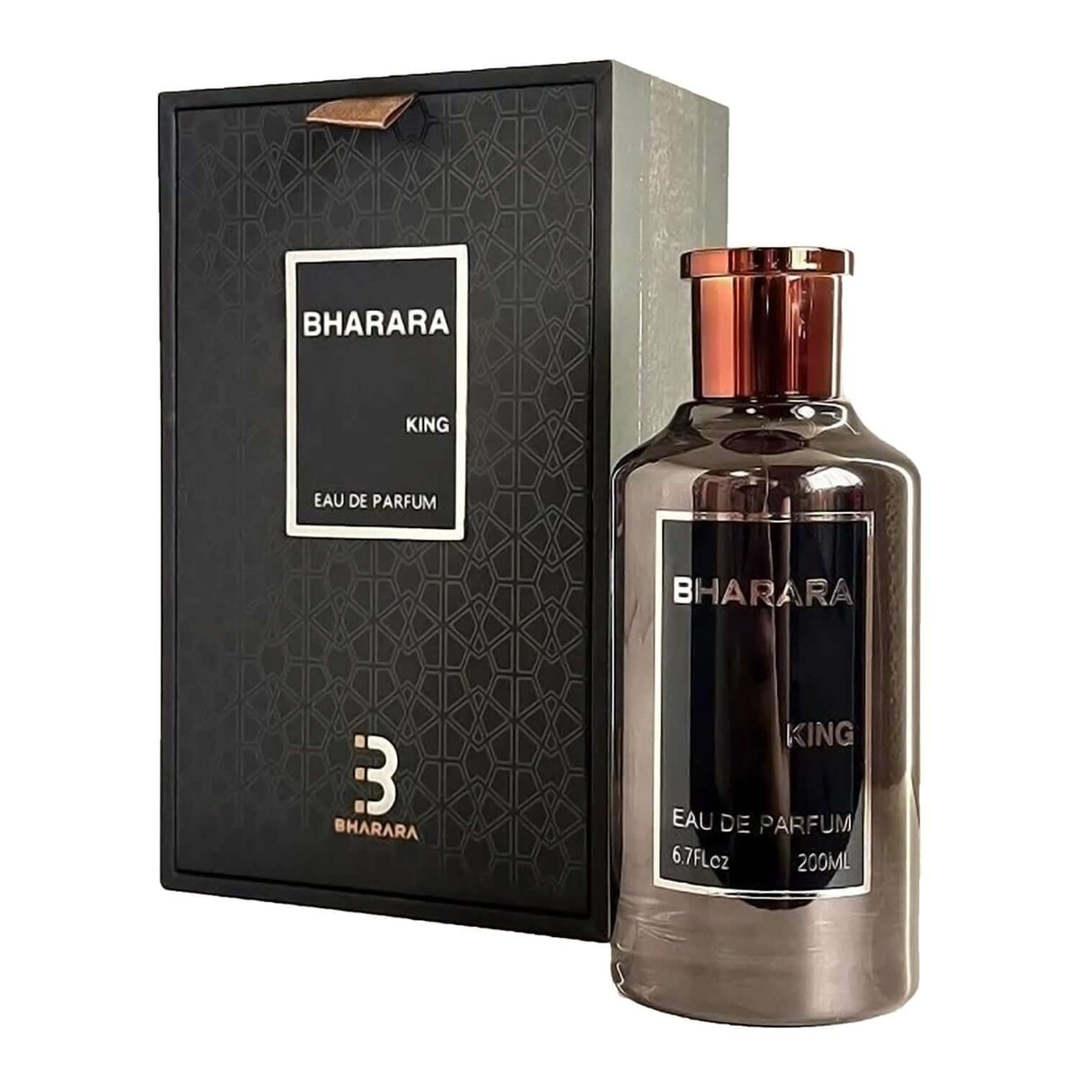 Fragancia BHARARA KING EDP 200ML para hombres, aroma aromático, elegante y sofisticado.