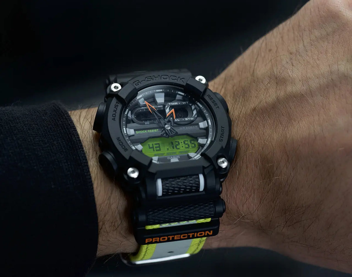 RELOJ G-SHOCK PREMIUN NEGRO CON VERDE G-S-171