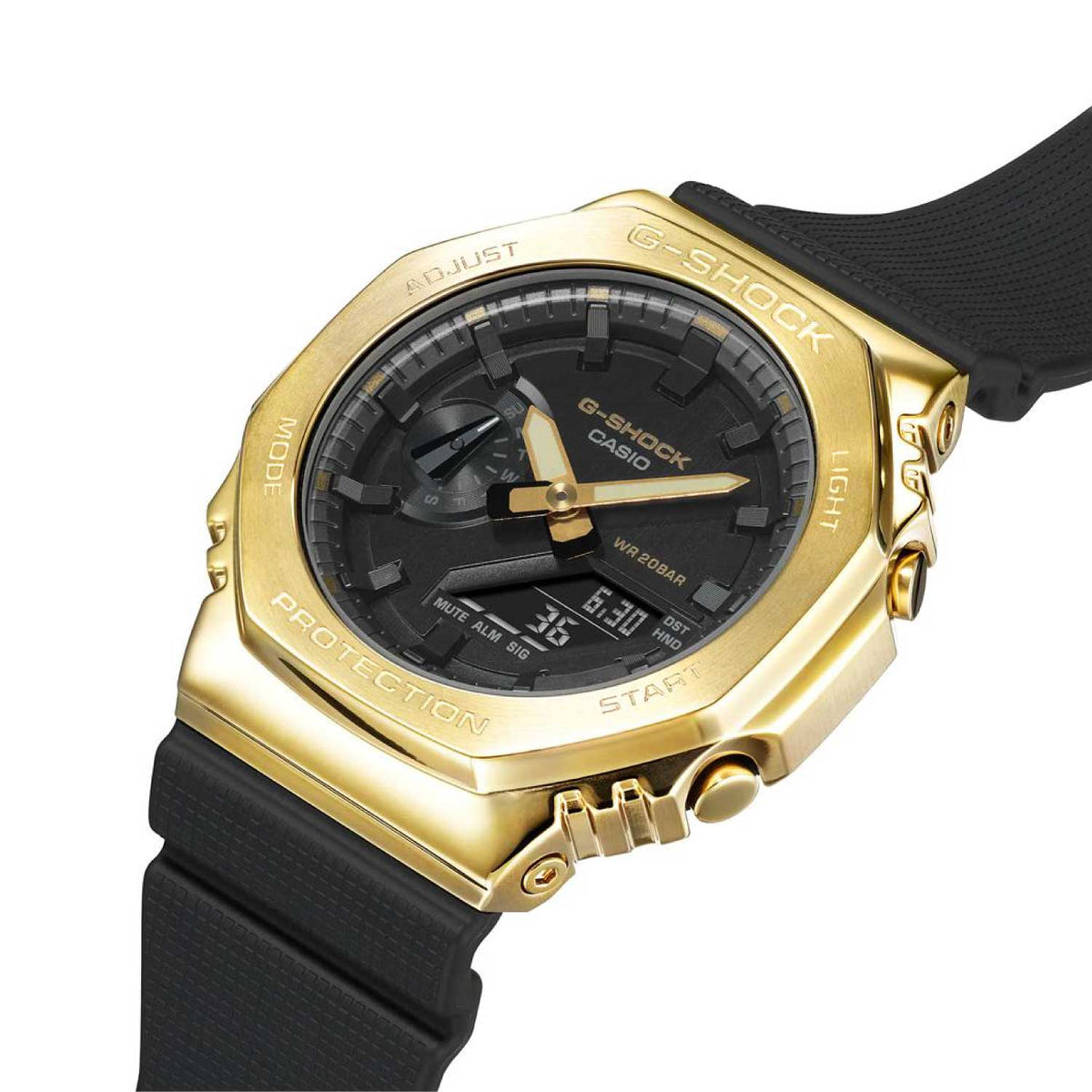 RELOJ G-SHOCK NEGRO CON DORADO G-S-190