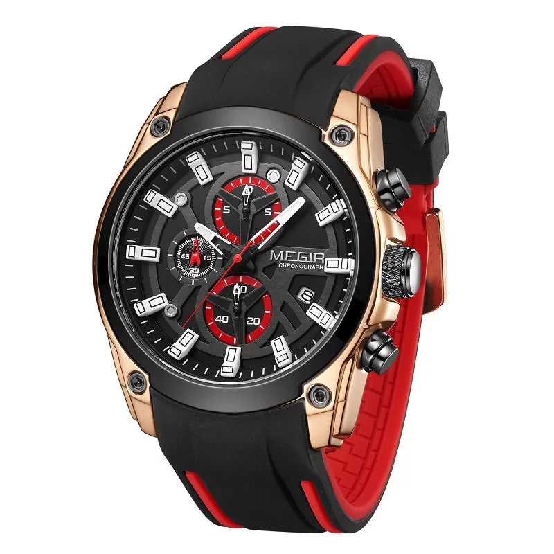 RELOJ MEGIR SILICONA ROJO MEG-2