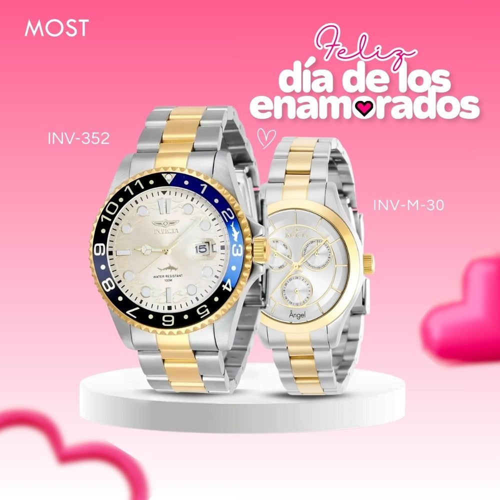 Relojes para Pareja: Invicta Pro Diver 44709 y Angel 40138