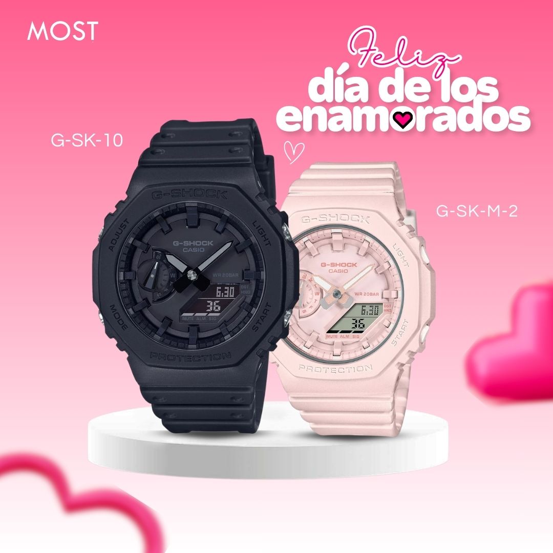 Relojes para Pareja: G-Shock GA-2100-1A1 y GMA-S2100BA-4A