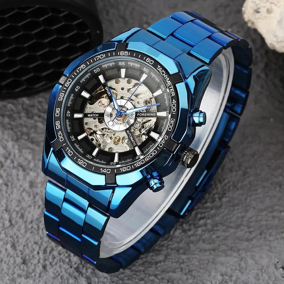 RELOJ FORSINING AUTOMÁTICO ACERO AZUL FOR-6