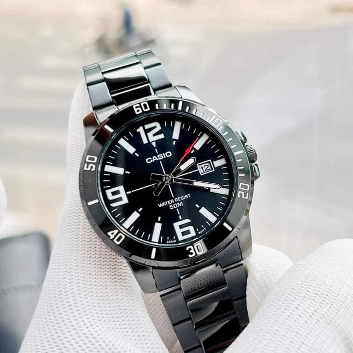 Reloj Casio MTP-VD01B-1BVUDF Hombre Acero Negro