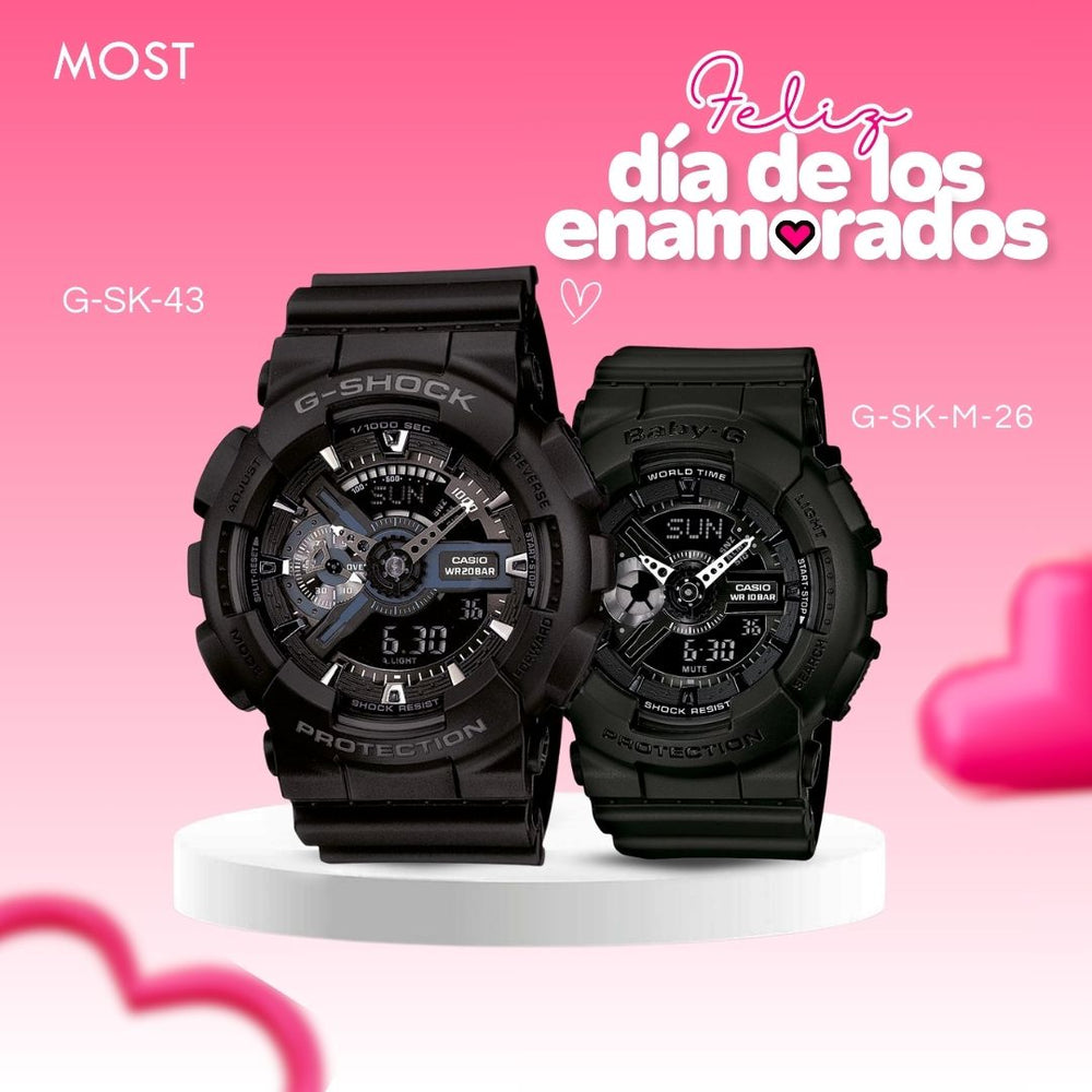 Relojes para Pareja: G-Shock GA-110-1B y BA-110BC-1ADR