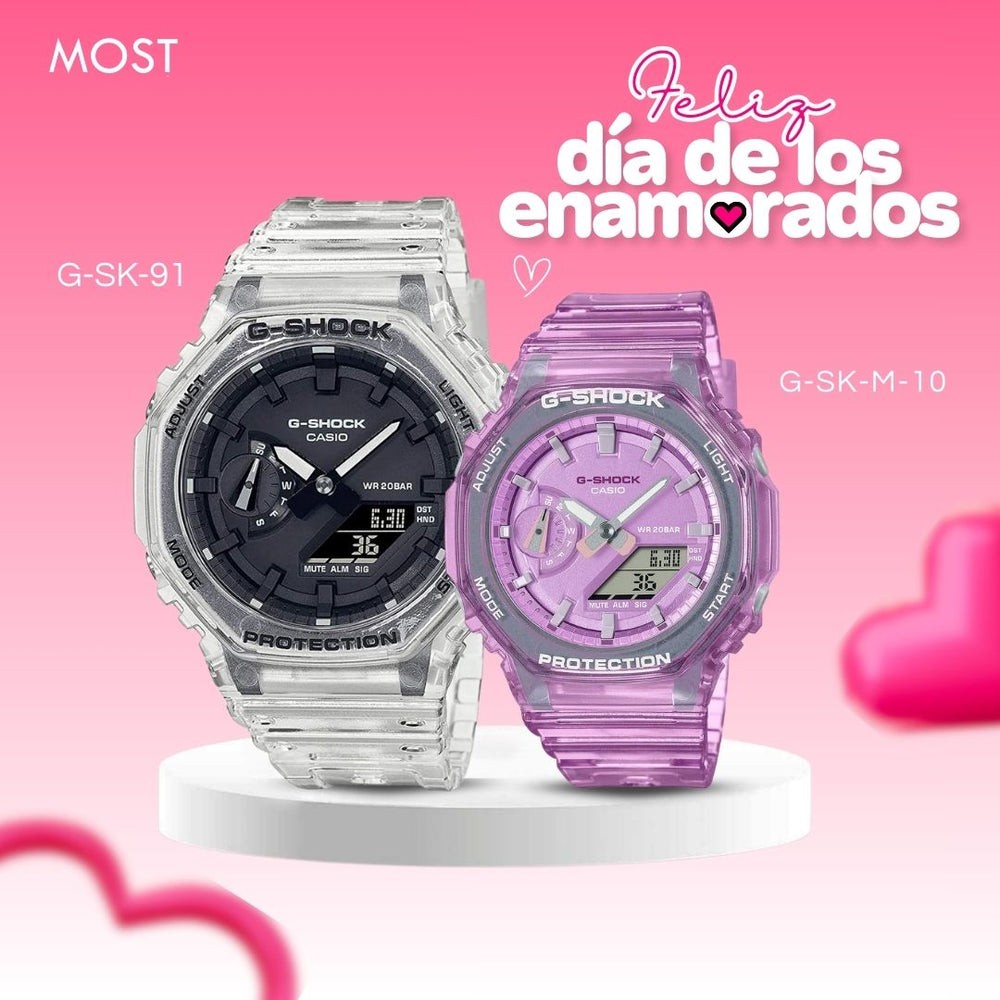 Relojes para Pareja: G-Shock GA-2100SKE-7A y GMA-S2100SK-4A