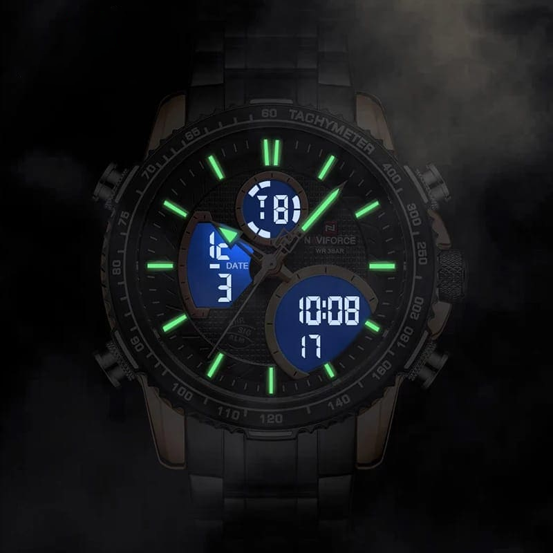 RELOJ NAVIFORCE ACERO NEGRO NAV-55