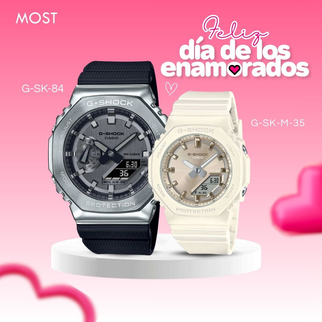 Relojes para Pareja: G-Shock GM-2100-1A y GMAP-2100ST-7A
