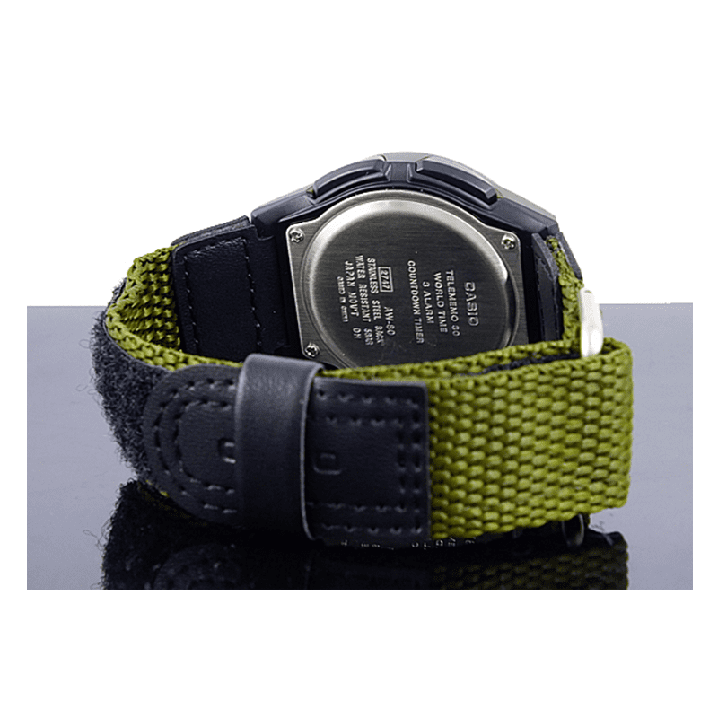 RELOJ CASIO NEGRO-VERDE AW-80V-3BV CAS-43