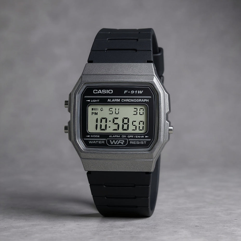 Reloj Casio Retro F-91WM-1BD Hombre Resina Negro