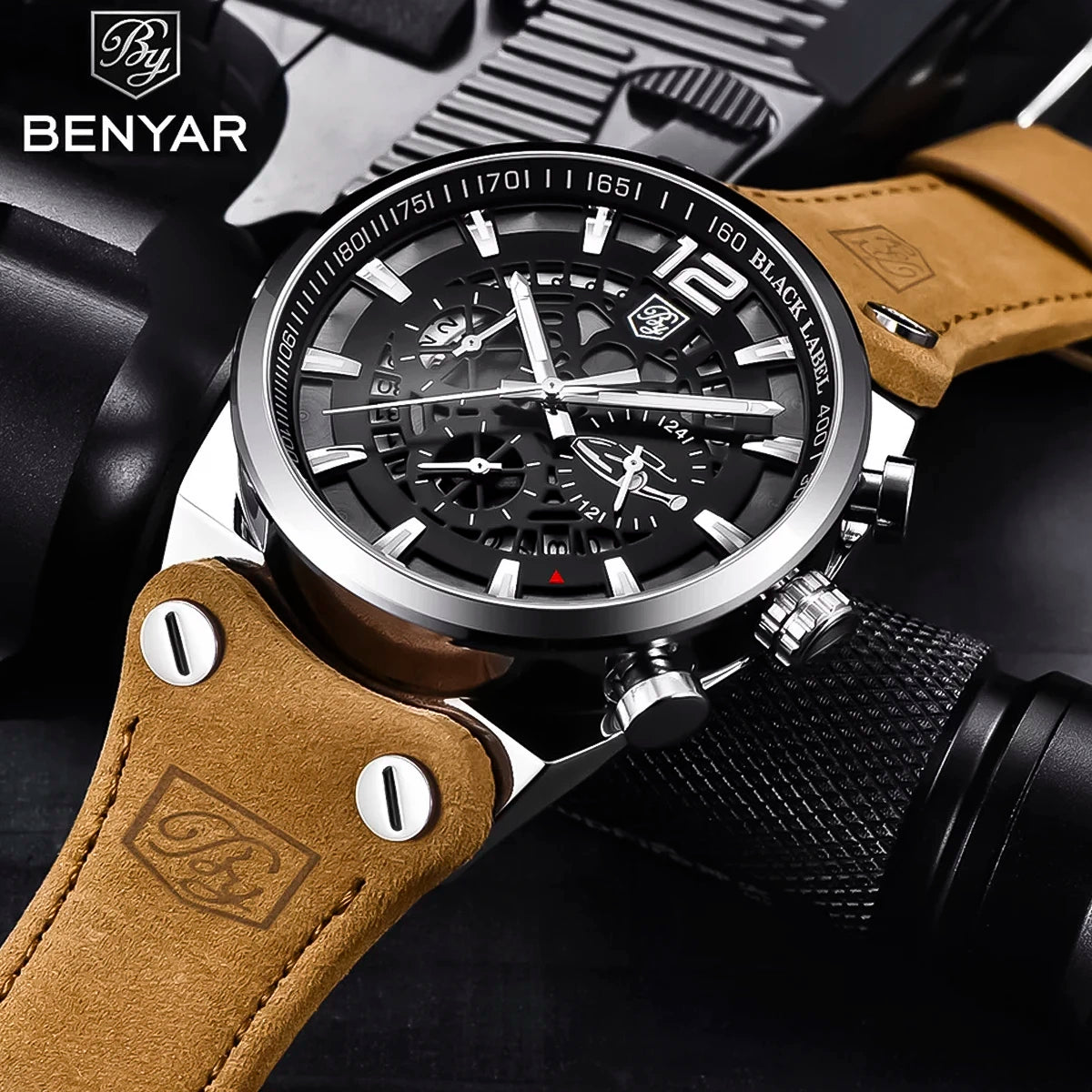 RELOJ BENYAR CUERO MARRÓN BEN-1