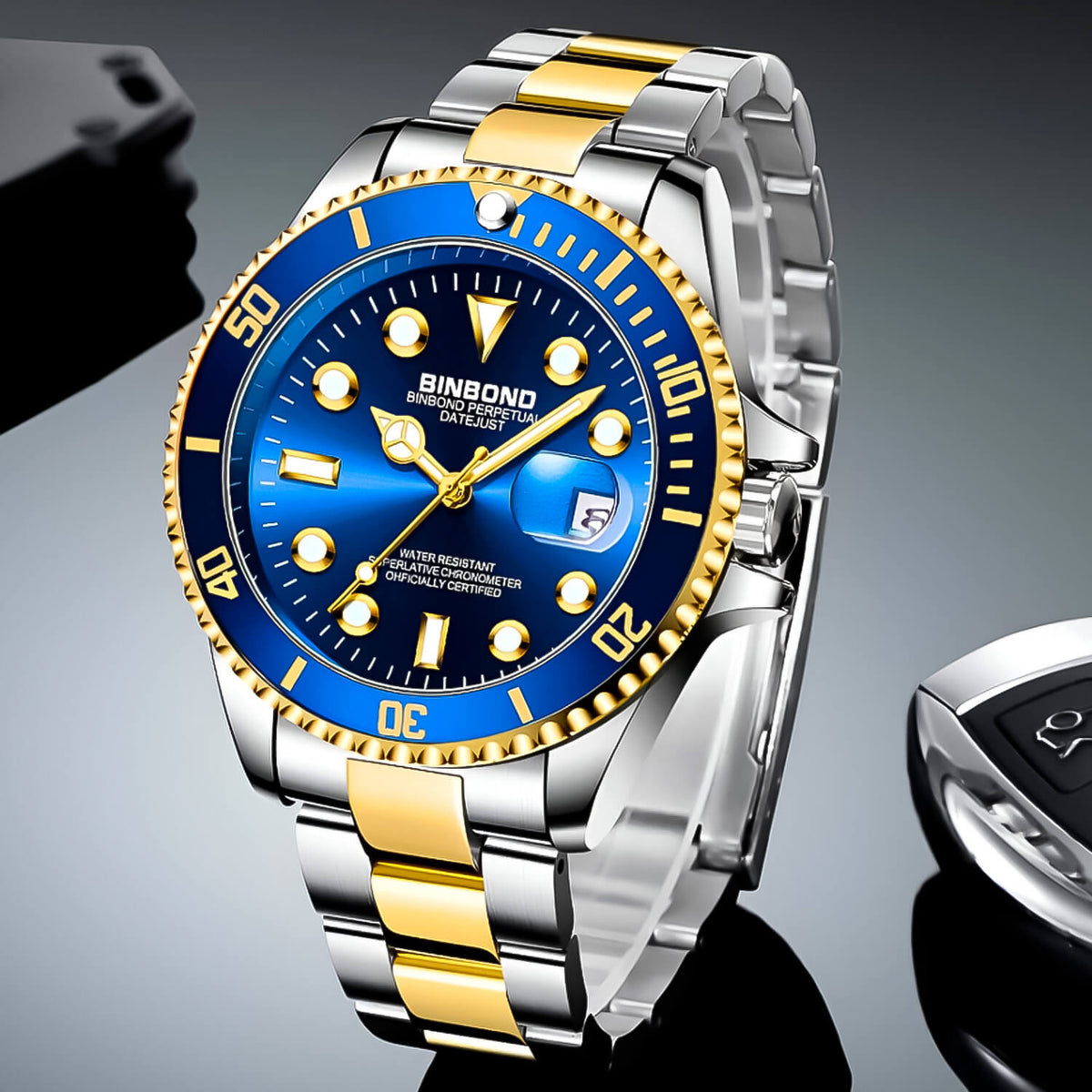 Reloj Binbond BIN-1 Hombre Acero Plateado