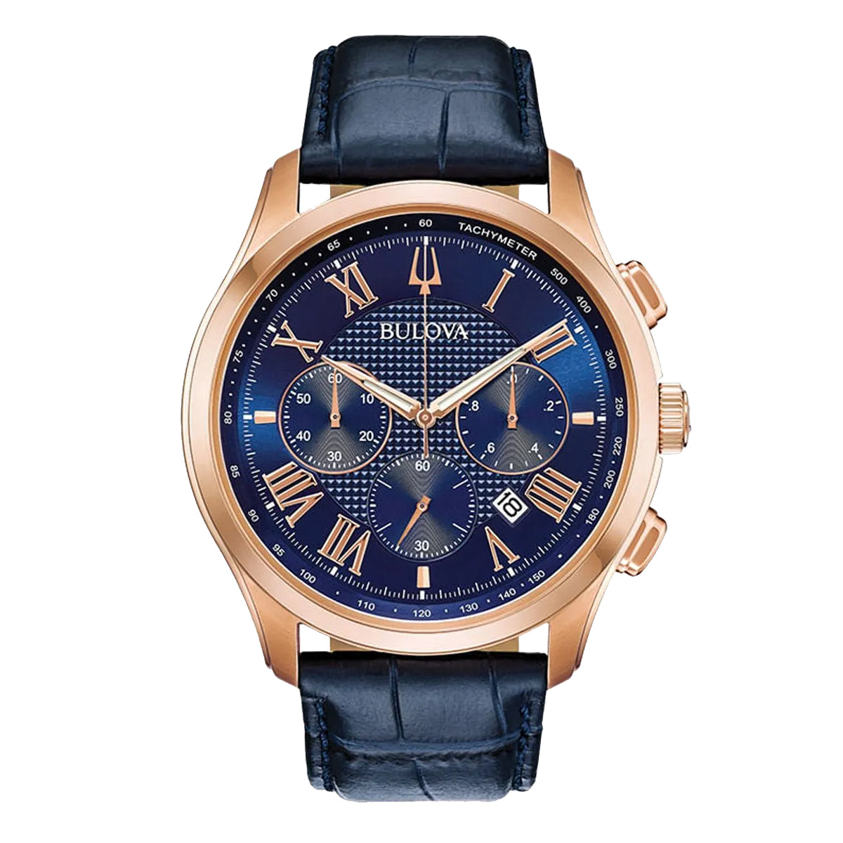 RELOJ BULOVA AZUL CON DORADO 97B170 BUL-13