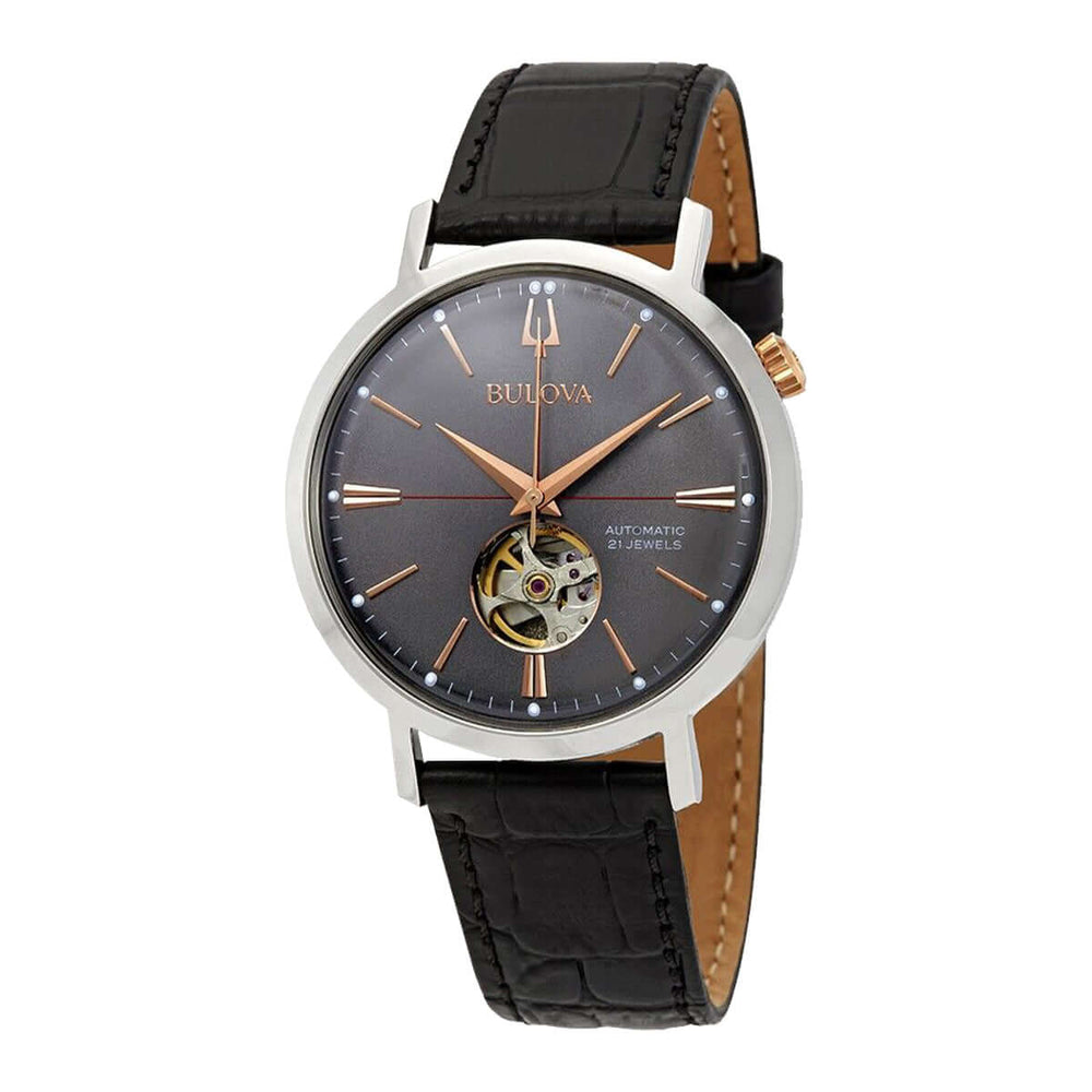 Reloj Bulova 98A187 Hombre Cuero Negro