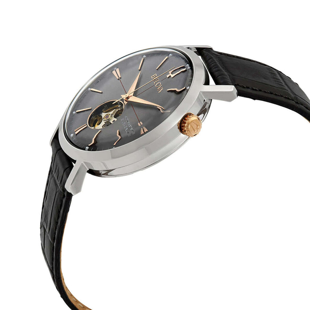 Reloj Bulova 98A187 Hombre Cuero Negro