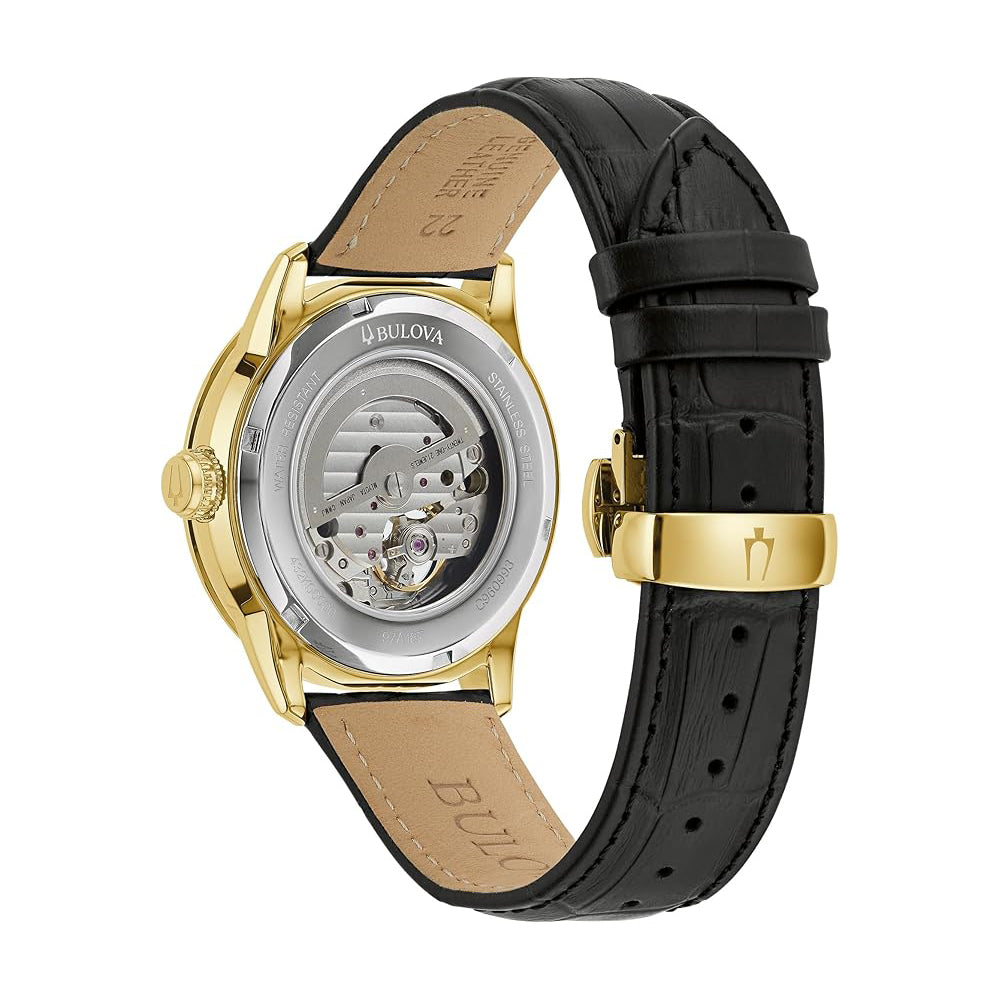 RELOJ BULOVA DORADO CON NEGRO 97A187 BUL-9