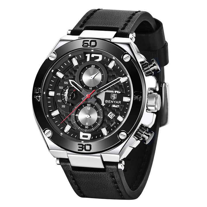 RELOJ BENYAR CUERO NEGRO BEN-4