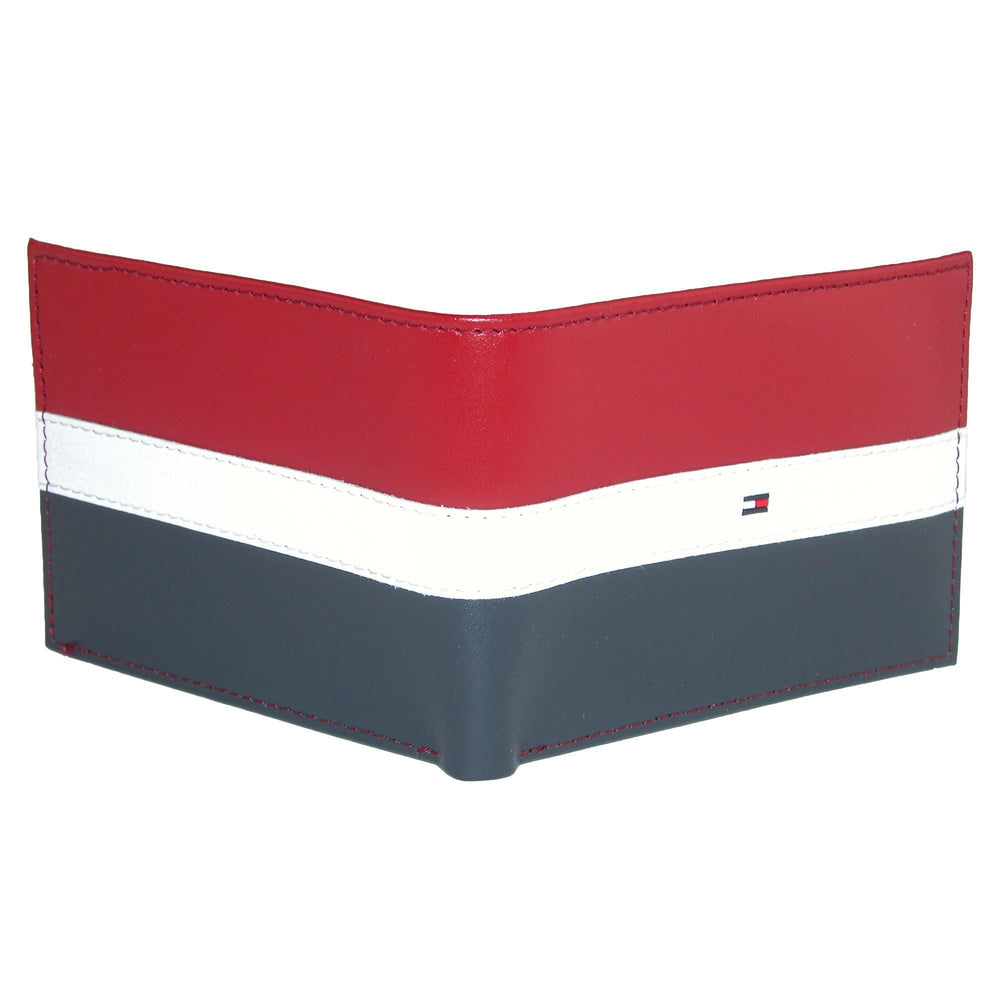 Billetera Tommy Hilfiger Slim Bifold TOM-2 Hombre Rojo y Azul