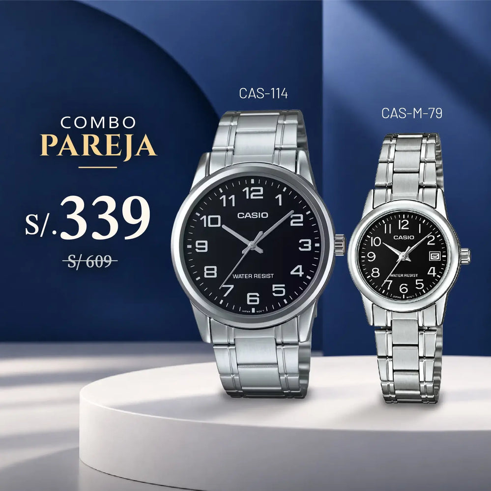 Relojes para Pareja: Casio MTP-V001D-1B y LTP-V002D-1BUDF