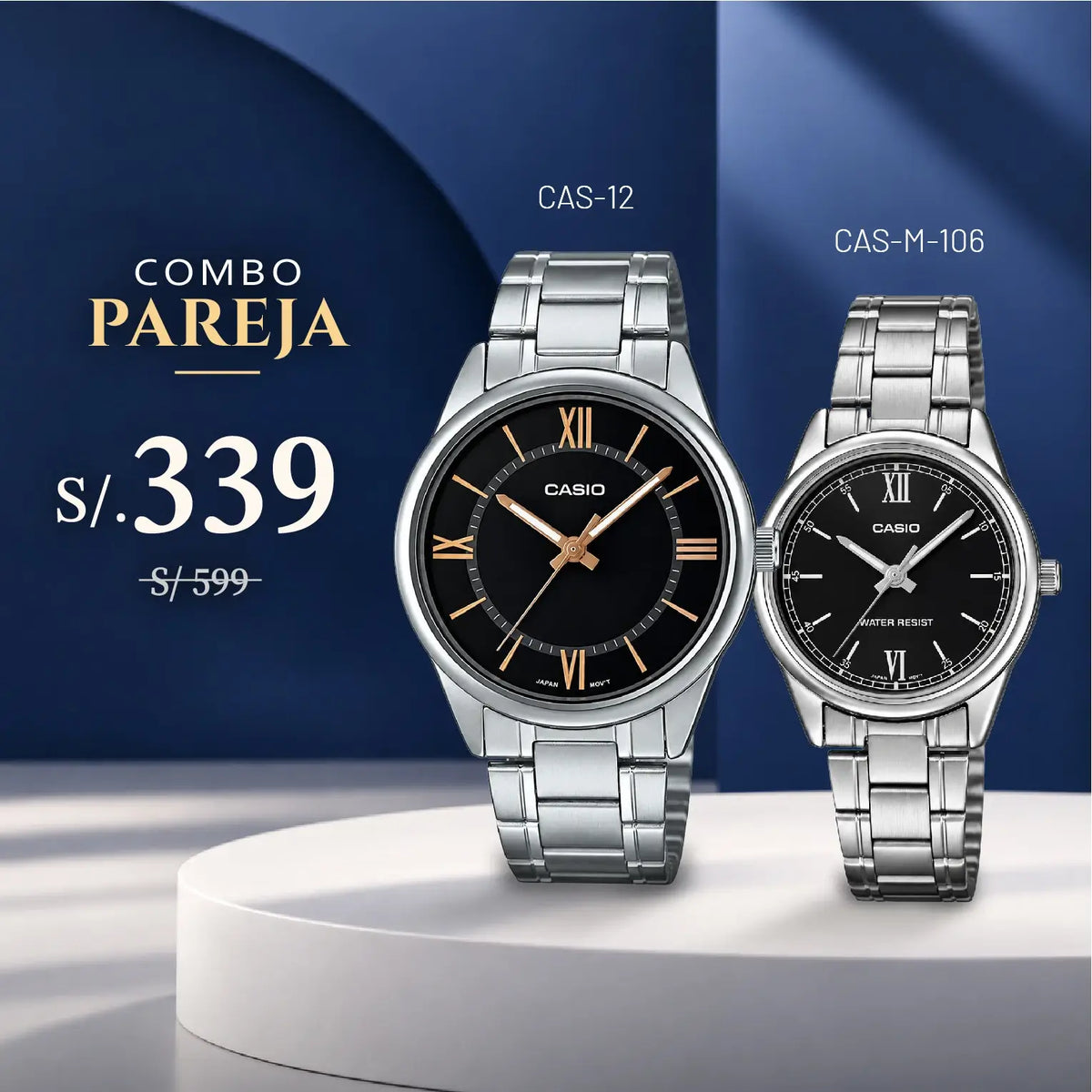 Relojes para Pareja: Casio MTP-V005D-1B5 y LTP-V005D-1B2U