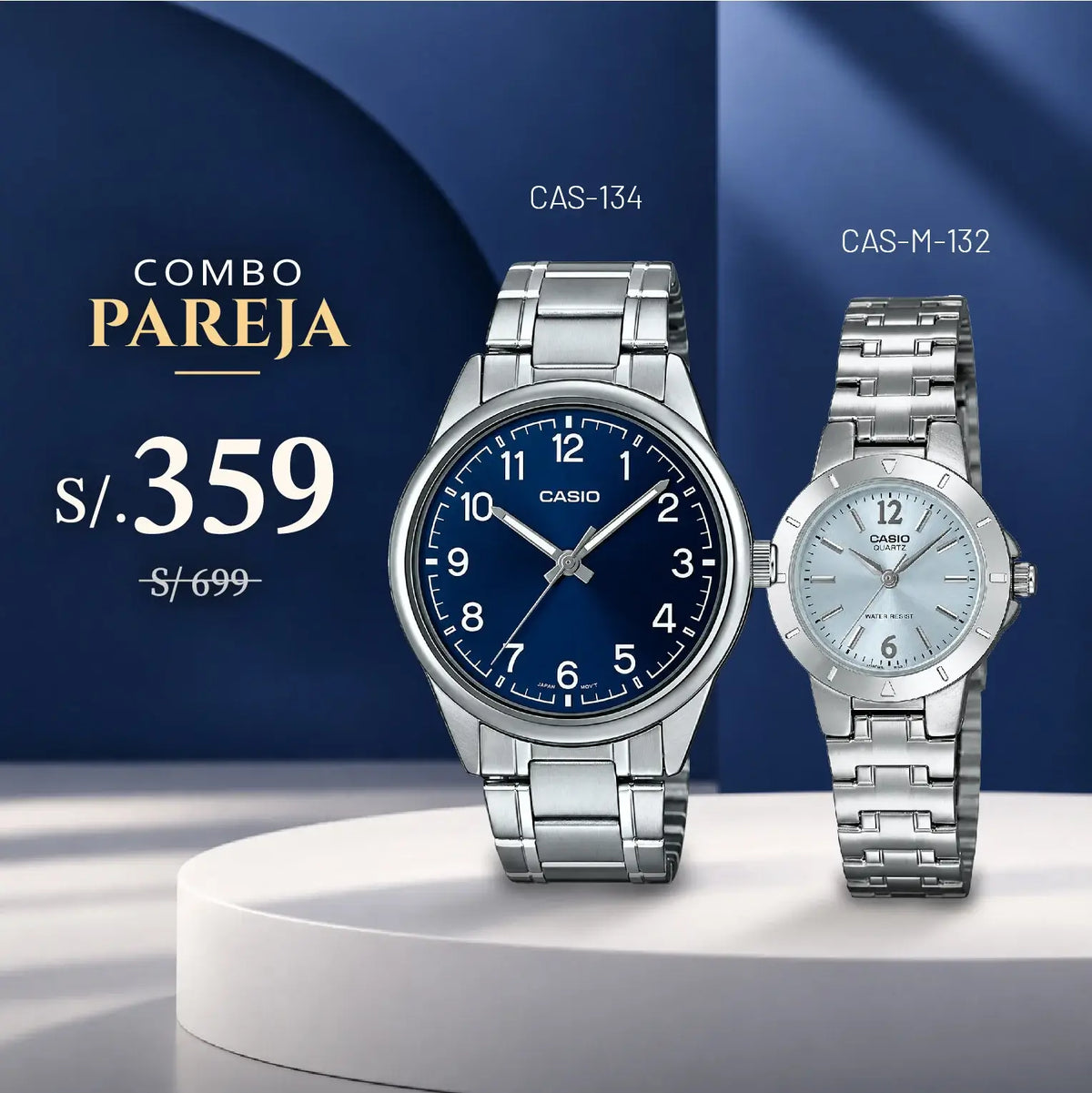 Relojes para Pareja: Casio MTP-V005D-2B4 y LTP-1177A-2A