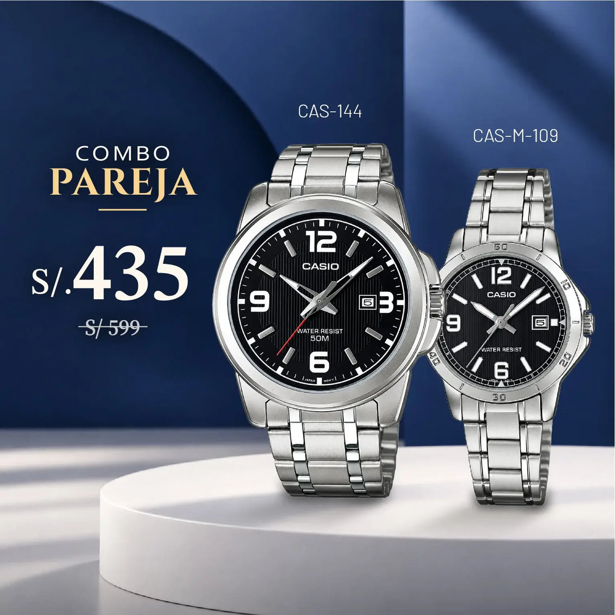 Relojes para Pareja: Casio MTP-1314D-1A y LTP-V004D-1B2