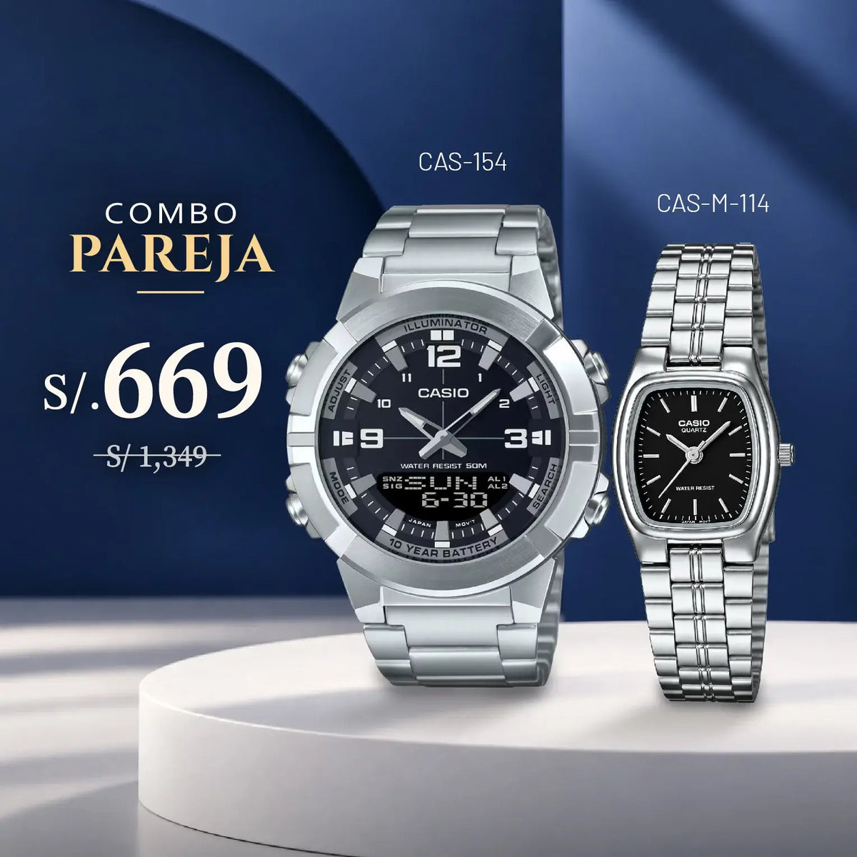 Relojes para Pareja: Casio AMW-870D-1AVDF y LTP-1169D-1A