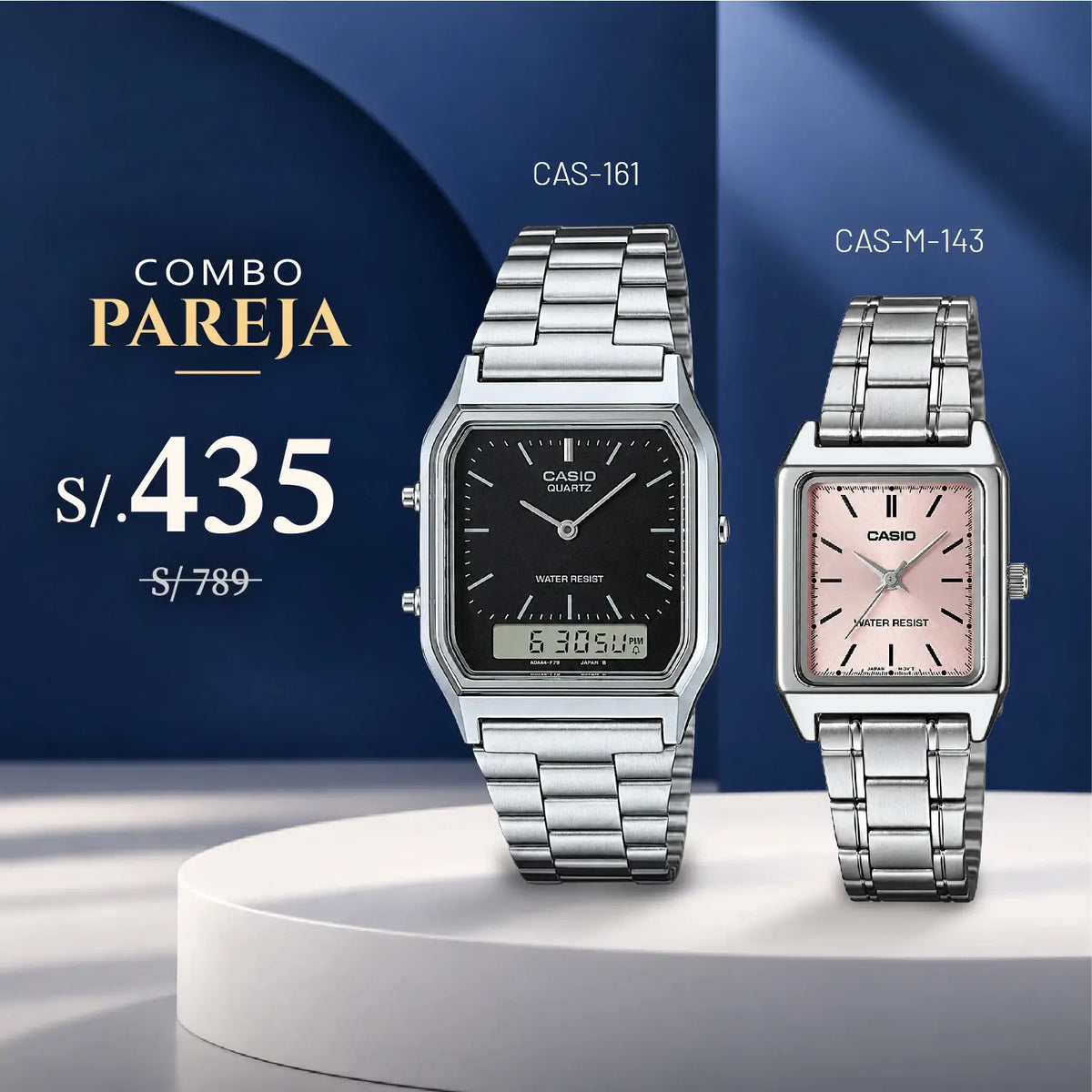 Relojes para Pareja: Casio AQ-230A-1D y LTP-V007D-4E