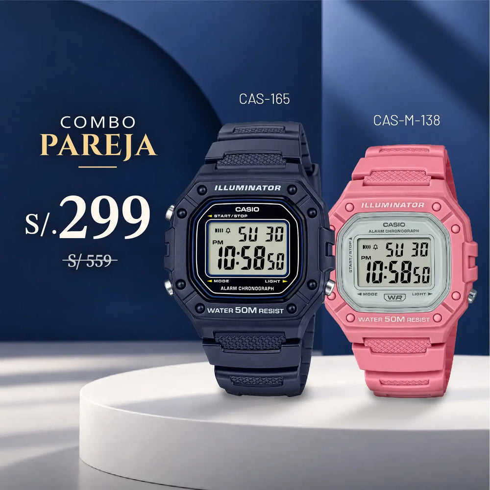 Relojes para Pareja: Casio W-218H-2A y W-218HC-4A