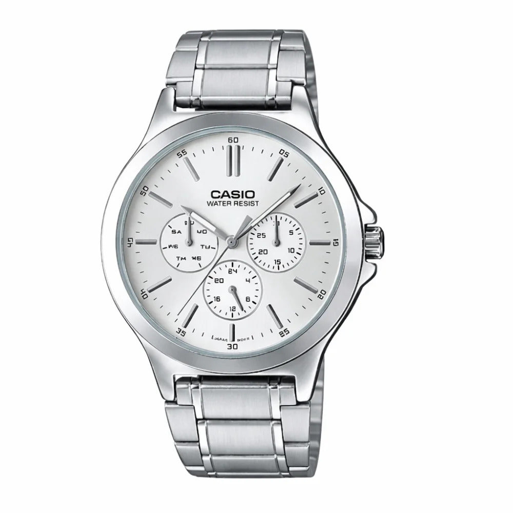 Reloj Casio MTP-V300D-7A Hombre Acero Plateado