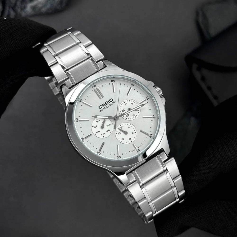 Reloj Casio MTP-V300D-7A Hombre Acero Plateado